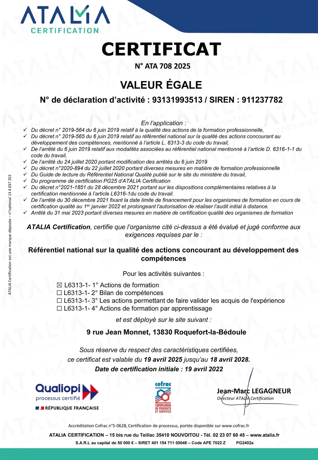 Certification Qualiopi